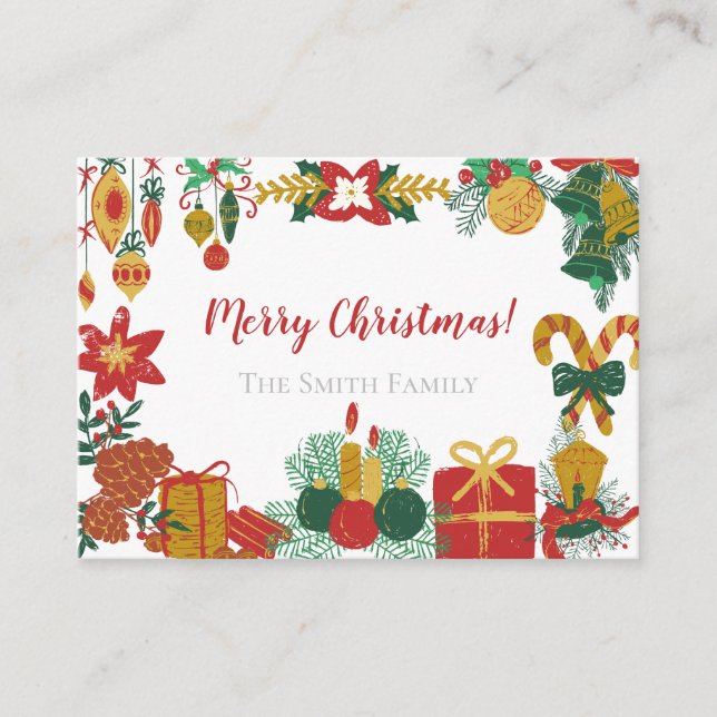 Christmas Invitation Postcard (Front)