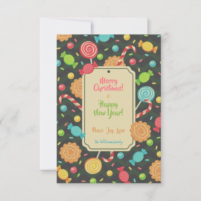 Christmas invitation with candies (Front)