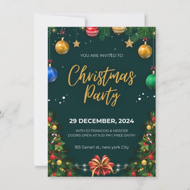 christmas invitations card (Front)