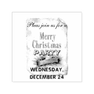 christmas invitations cards self-inking stamp