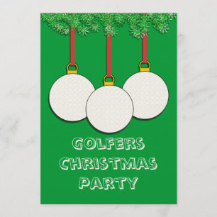 Christmas Invitations for Golfers