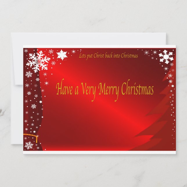Christmas Invitations. Holiday Card (Front)