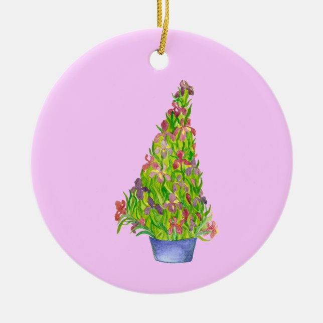 Christmas iris Art Ornament (Front)