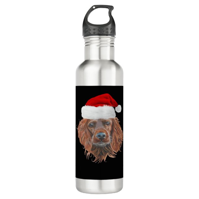 Christmas Irish Setter Classic T-Shirt 710 Ml Water Bottle (Front)