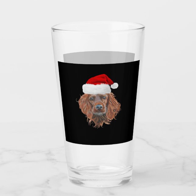 Christmas Irish Setter Classic T-Shirt Glass (Front)