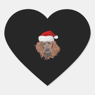 Christmas Irish Setter Classic T-Shirt Heart Sticker