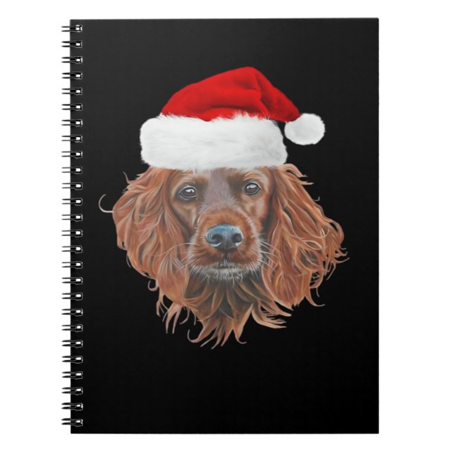Christmas Irish Setter Classic T-Shirt Notebook (Front)