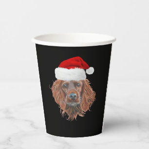 Christmas Irish Setter Classic T-Shirt Paper Cups