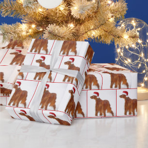 Christmas Irish Setter Wrapping Paper