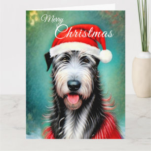 Christmas Irish Wolfhound Card