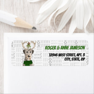 Christmas Irish Wolfhound Lover Return Address