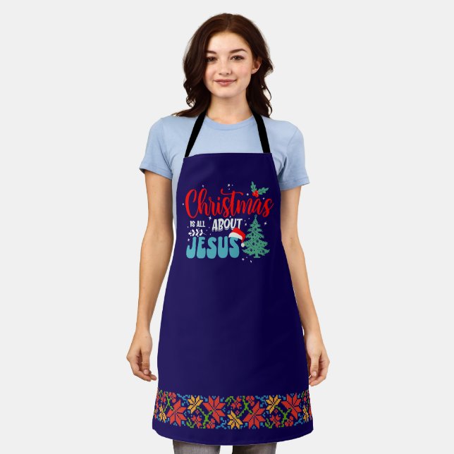 Christmas Is All About Jesus-43687 Apron (Worn)