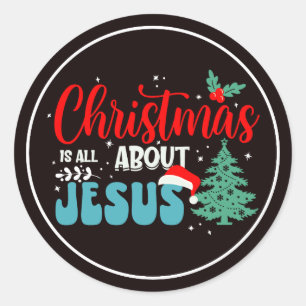Christmas Is All About Jesus-43687 Two-Tone Coffee Classic Round Sticker