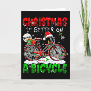 Christmas Is Better On A Bicycle Santa Cyclist Col Card