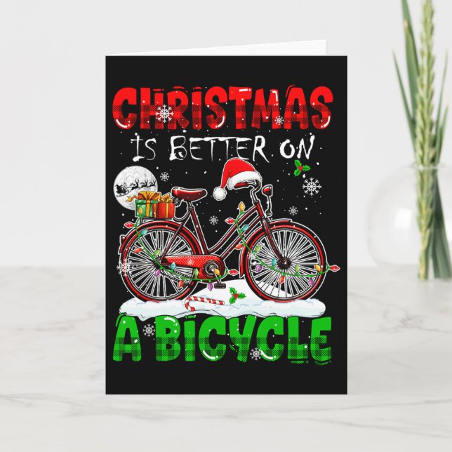 Christmas Is Better On A Bicycle Santa Cyclist Col Card (Front)