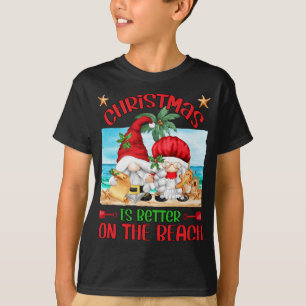 Christmas Is Better On The Beach With Funny Santa T-Shirt