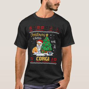 Christmas Is Better With A Corgi Pajama Cute Dog P T-Shirt
