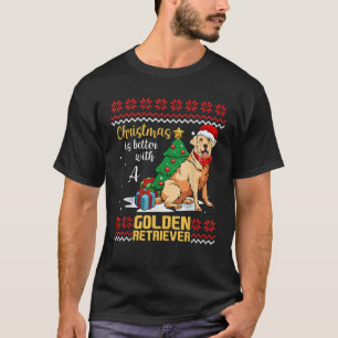 Christmas Is Better With A Golden Retriever Pajama T-Shirt