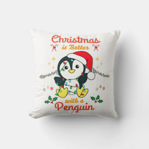 Christmas Is Better With A Penguin Cushion