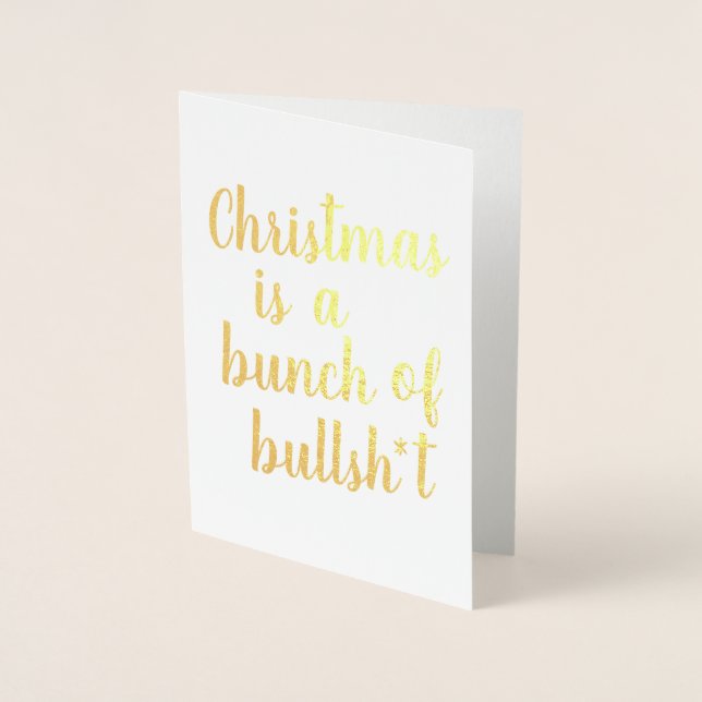 Christmas is Bull - typographic card (Front)
