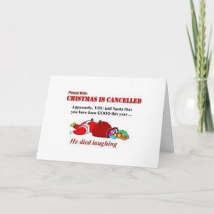 Christmas Is Cancelled Holiday Card