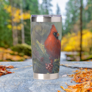 "Christmas Is Coming" Cardinal Insulated Tumbler