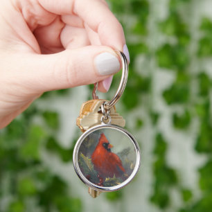 "Christmas Is Coming" Cardinals Key Ring