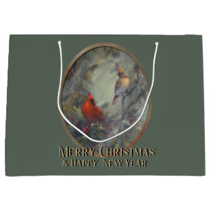 "Christmas Is Coming" Cardinals Large Gift Bag