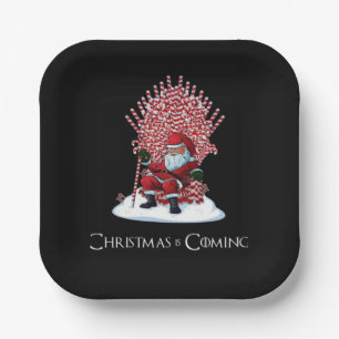 Christmas is coming paper plate