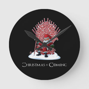 Christmas is coming round clock