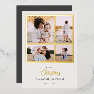 Christmas is Gold   Mint Modern 4 photo holidays  