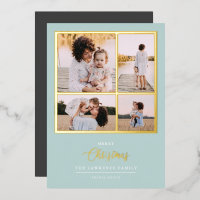 Christmas is Gold | Mint Modern 4 photo holidays