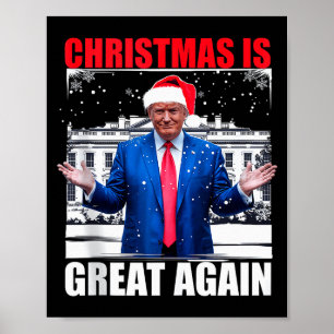 Christmas Is Great Again Xmas Pjs Funny Christmas  Poster