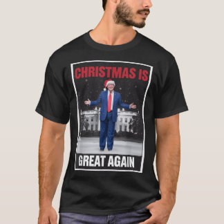 Christmas Is Great Again Xmas Pyjamas Funny Trump  T-Shirt