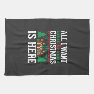 Christmas Is Here Holiday Tree Gift Tea Towel