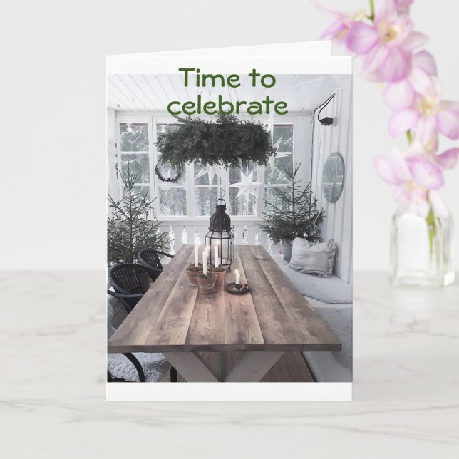 CHRISTMAS IS TIME TO THINK OF "YOU" CARD (Orchid)