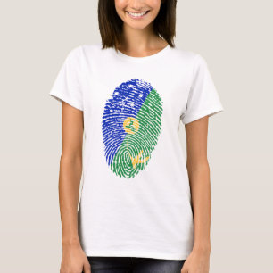 Christmas Island Flag Fingerprint T-Shirt