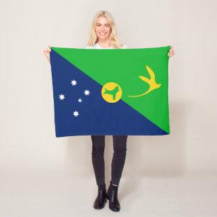 Christmas Island Flag Fleece Blanket