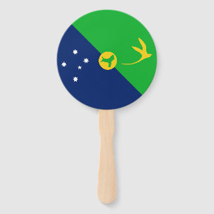 Christmas Island Flag Hand Fan