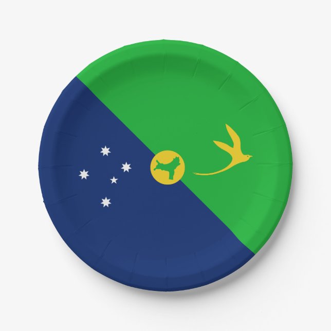 Christmas Island Flag Paper Plate (Front)