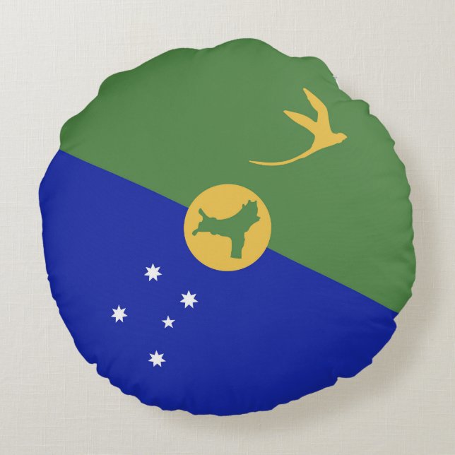 Christmas Island flag Round Cushion (Back)