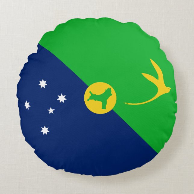 Christmas Island Flag Round Cushion (Front)