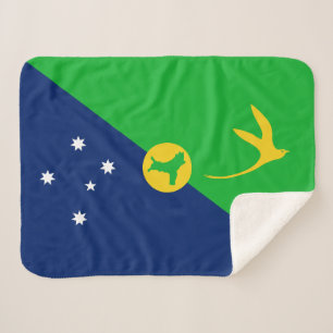 Christmas Island Flag Sherpa Blanket