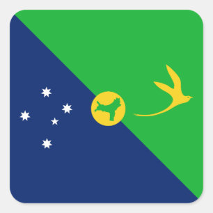Christmas Island Flag Square Sticker