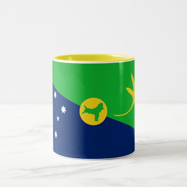 Christmas Island Flag Two-Tone Coffee Mug (Center)
