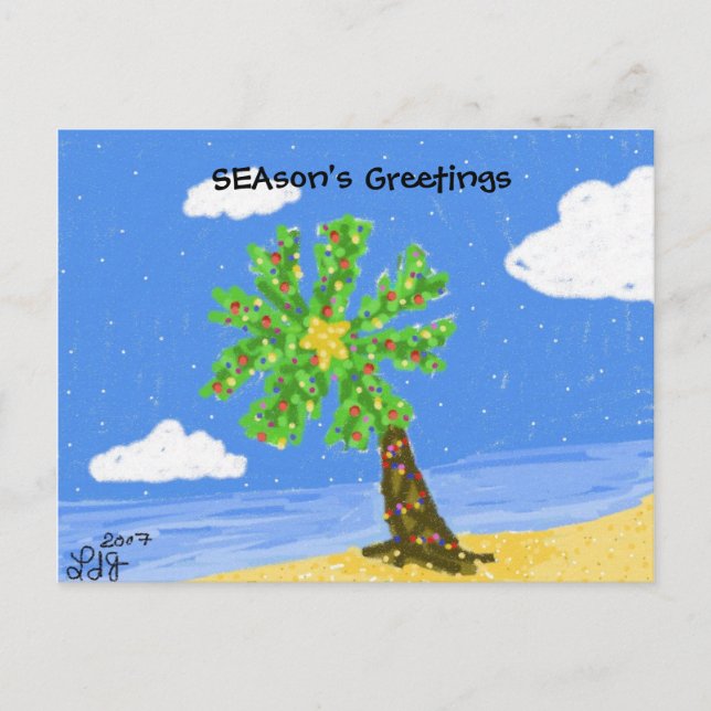 Christmas Isle SEAson's Greetings Postcard (Front)