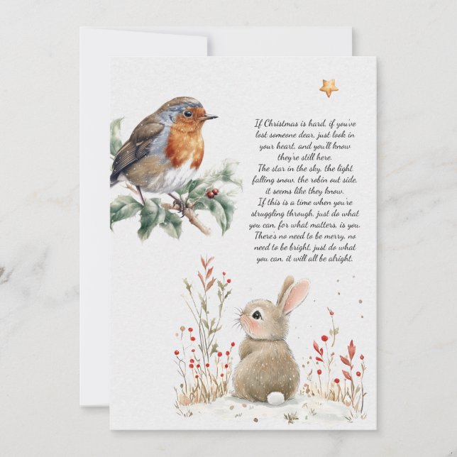 Christmas "It Will All Be Alright" Quote Holiday Card (Front)