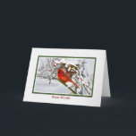 Christmas, Italian, Cardinal Bird, Snow, Card<br><div class="desc">Buon Natale is Italian for Merry Christmas.  The red of the cardinal bird with the white snow is a perfect wintery holiday picture. The little red berries complete the image with a splash of colour on this Christmas card.   Feel free to change the inside verse to suit your needs.</div>
