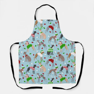 Christmas Italian Greyhound Dog Apron