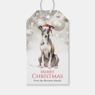 Christmas Italian Greyhound Dog Gift Tags
